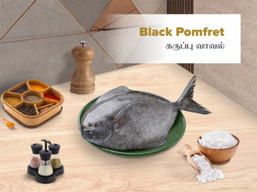 Black Pomfret / கரு வவ்வால் - Whole Fish