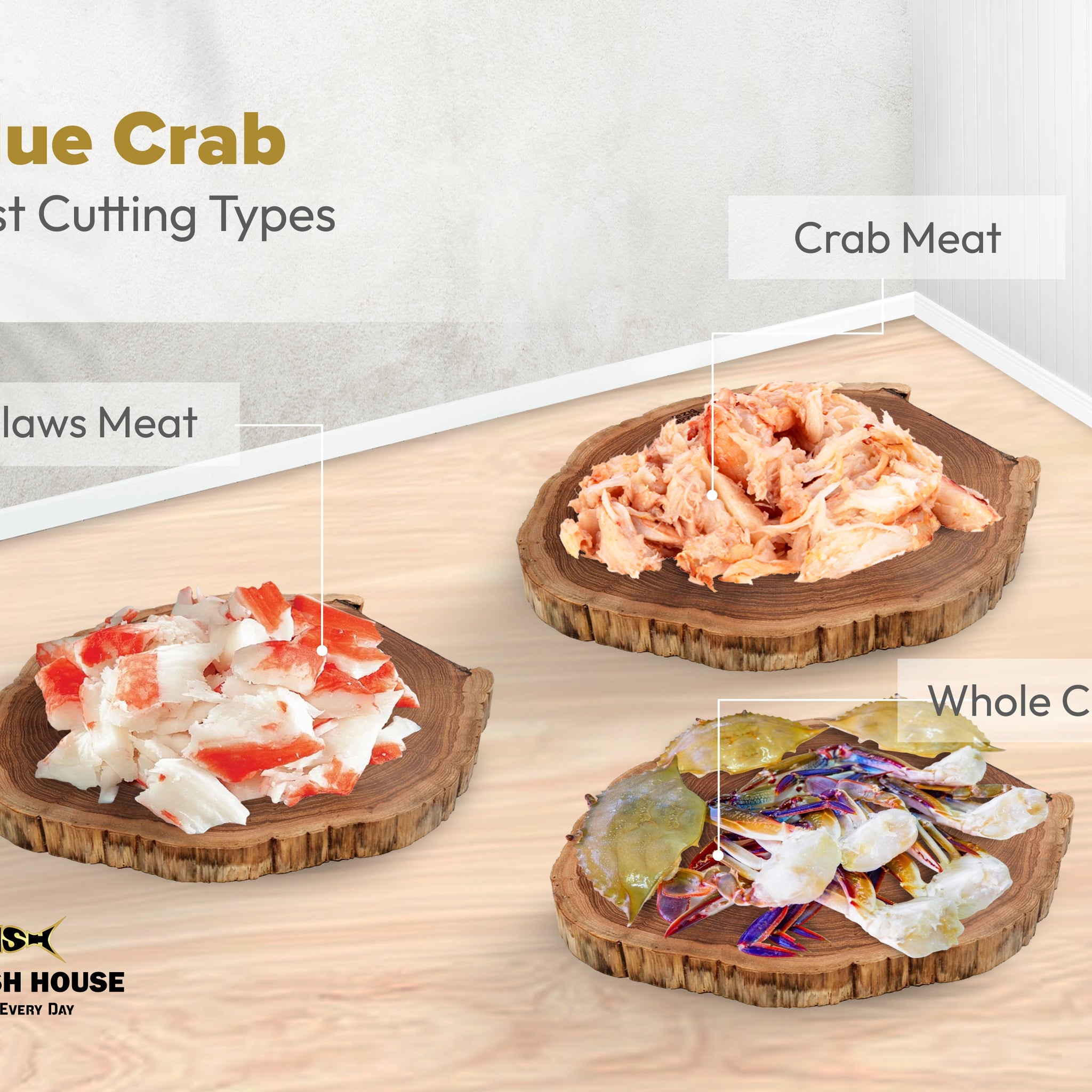 Blue crab / நீல நண்டு -  Cut & Cleaned
