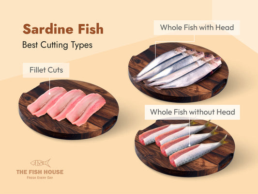 Sardine / மத்தி - Whole cleaned with  partial head