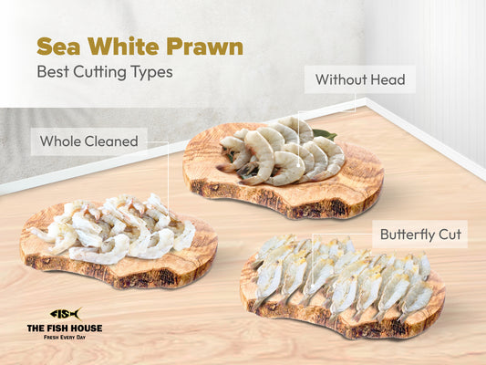 Sea white prawn Cleaned & Deveined  (40 Counts)