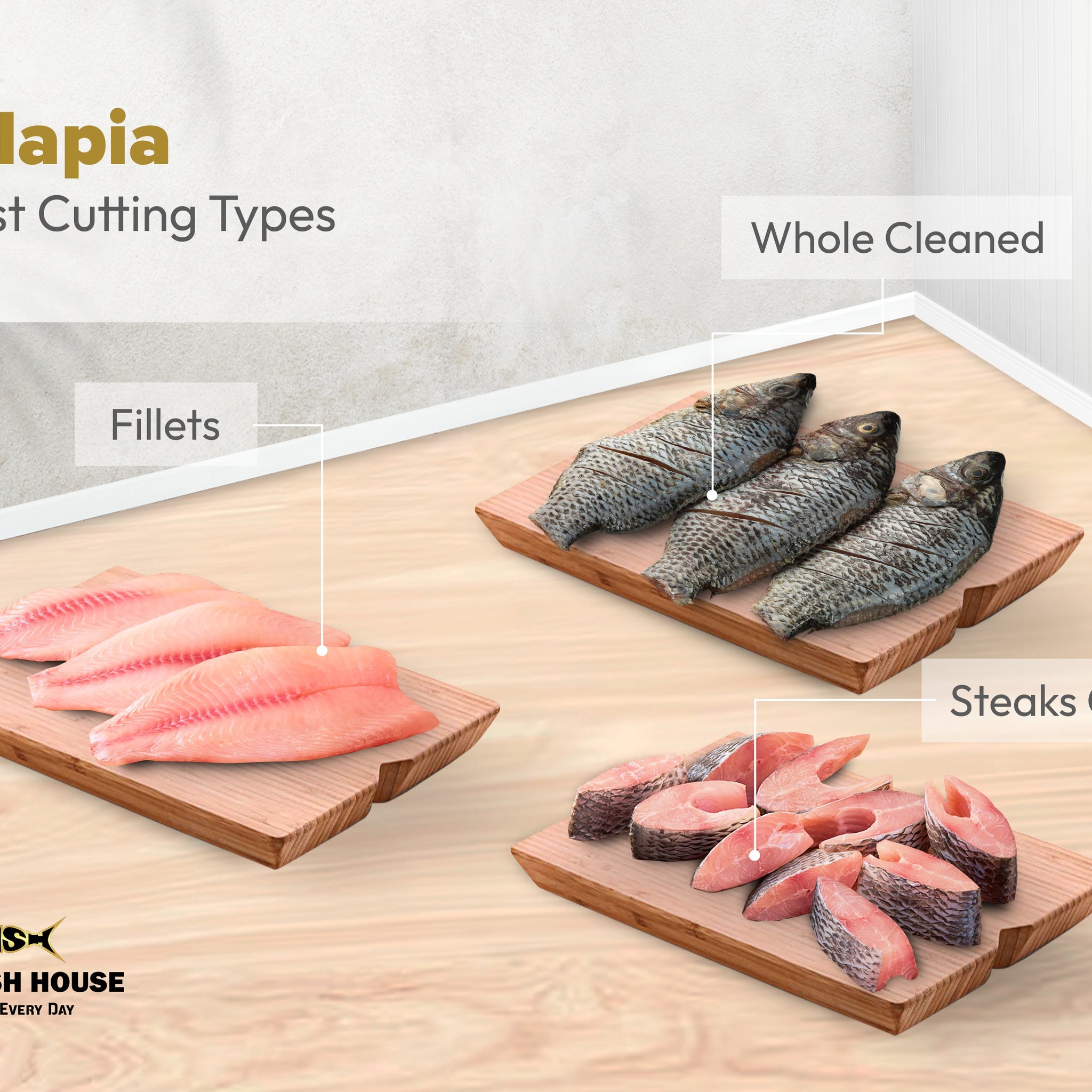 Tilapia / Jalebi Fish / ஜிலேபி - Curry Cut & Fillets